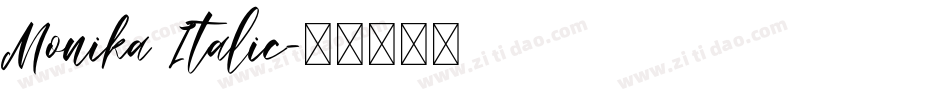 Monika Italic字体转换